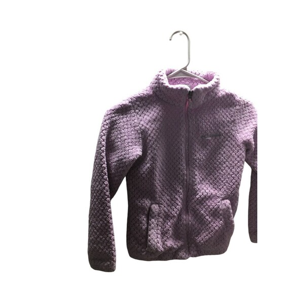 Columbia Jacket Girl's Size Small Zip Soft Plush Long Sleeve Purple - Picture 3 of 6